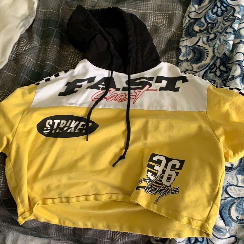 Race car hoodie crop top